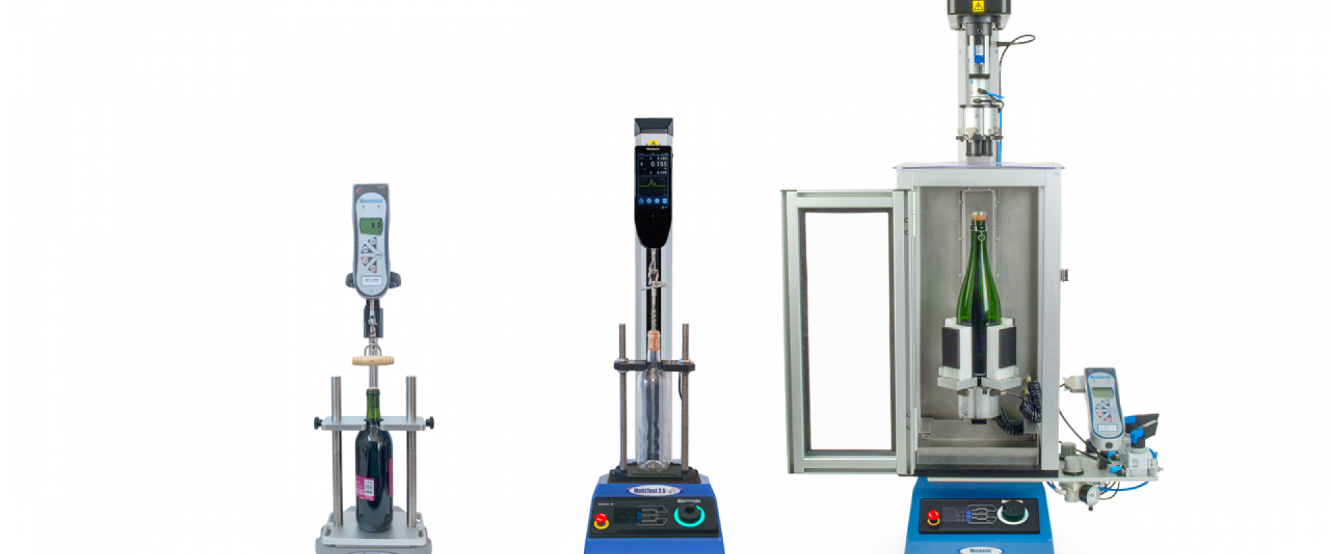 Mecmesin line-up of cork extraction testing solutions